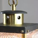 Vintage Italian Brass and Glass Lantern