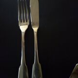 Ensemble de 8 couverts à poisson cristofle france modèle cluny uniplat