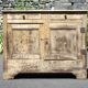 Old wooden sideboard, wooden furniture, brutalist storage furniture