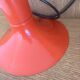 Pair of Lita metal orange pendant lights from the 70s Space Age.