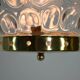 Glass and Brass Pendant Lamp, 1960s, Sweden