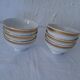 6 bols luxury porcelain france blancs gold border