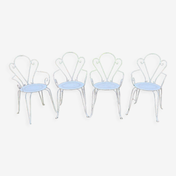 Suite de 4 fauteuils de jardin