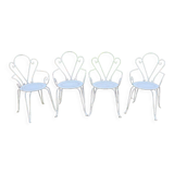 Suite of 4 garden chairs