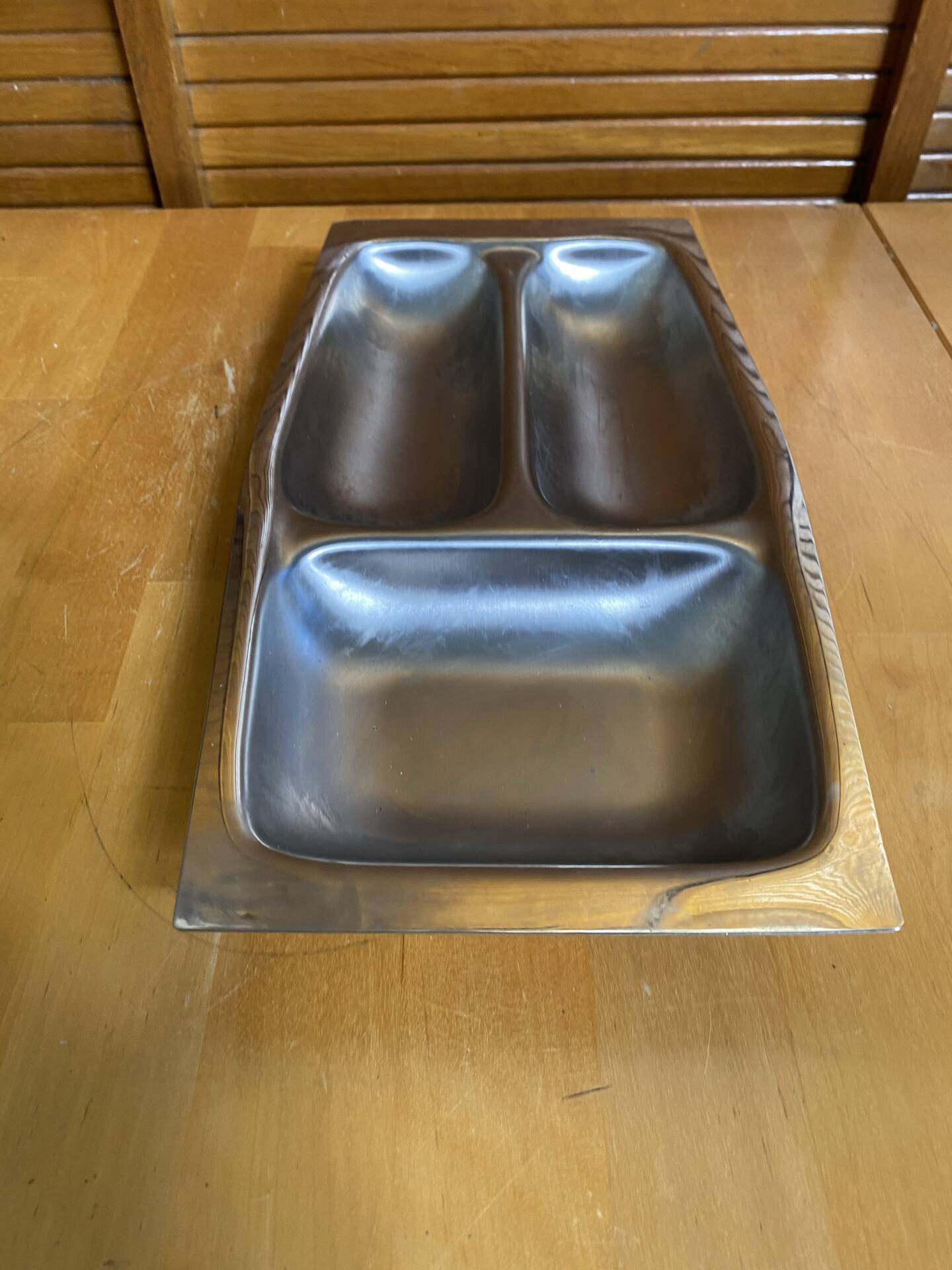 Plat de service ancien chichester inox made in england vintage #e164
