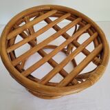 Tabouret rond en rotin