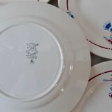 Lot de 6 assiettes à dessert Saint Amand modèle Valentin