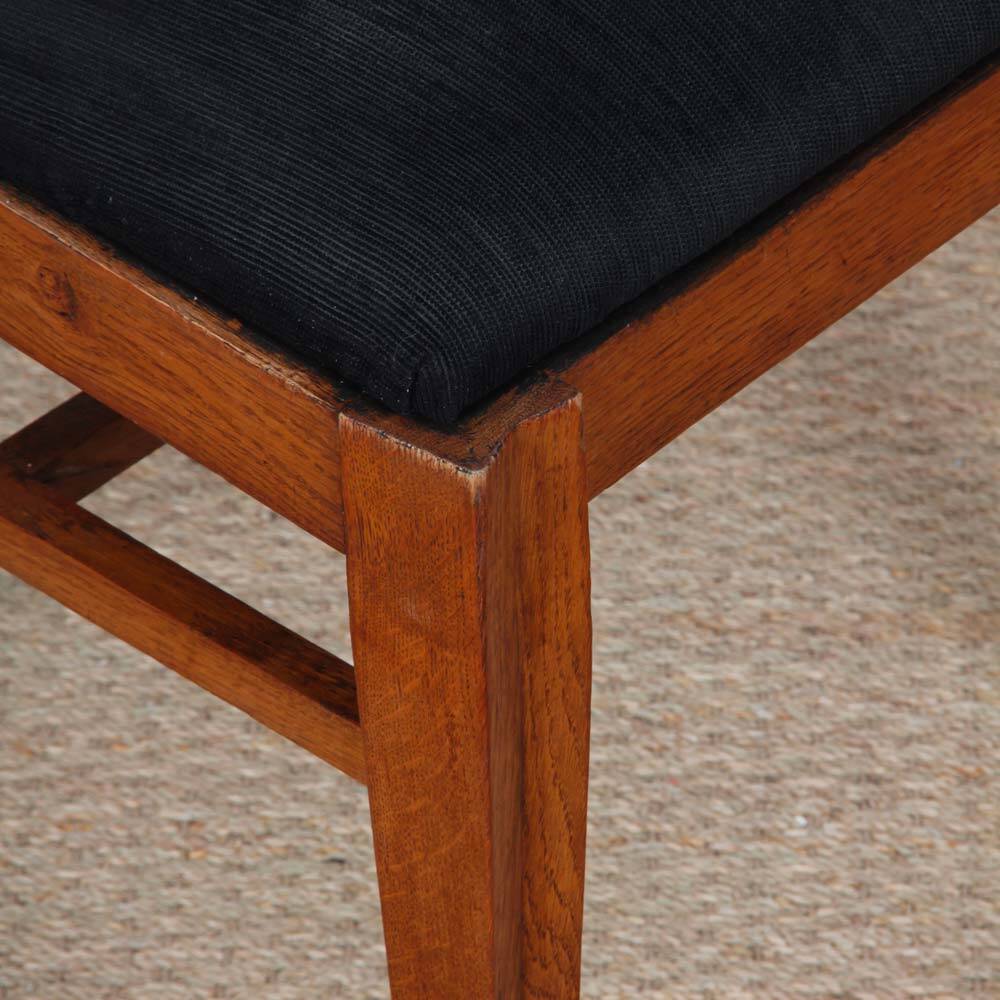 Set of 4 solid oak chairs from the 1950s.