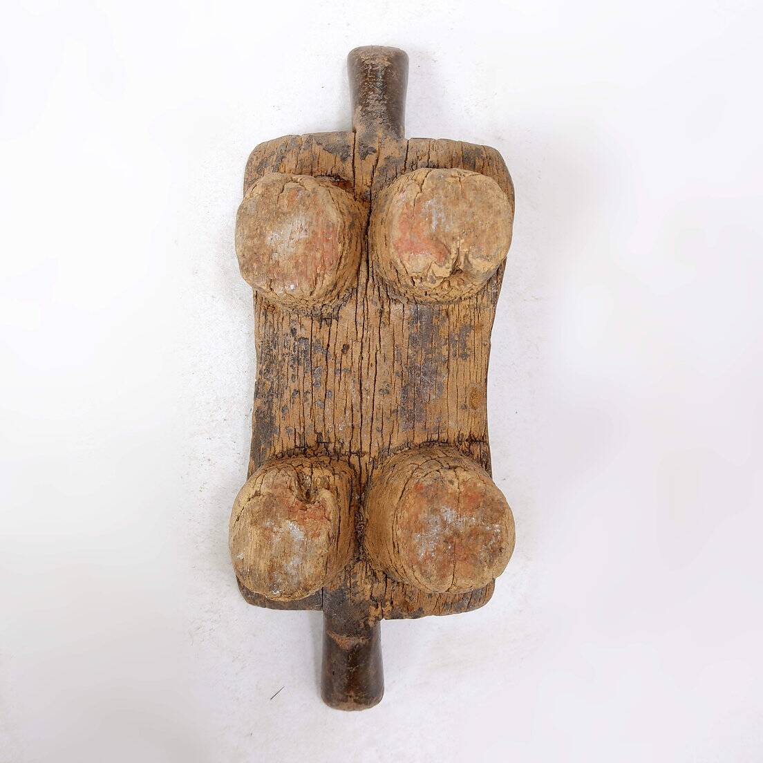 Senufo African bench in carved wood