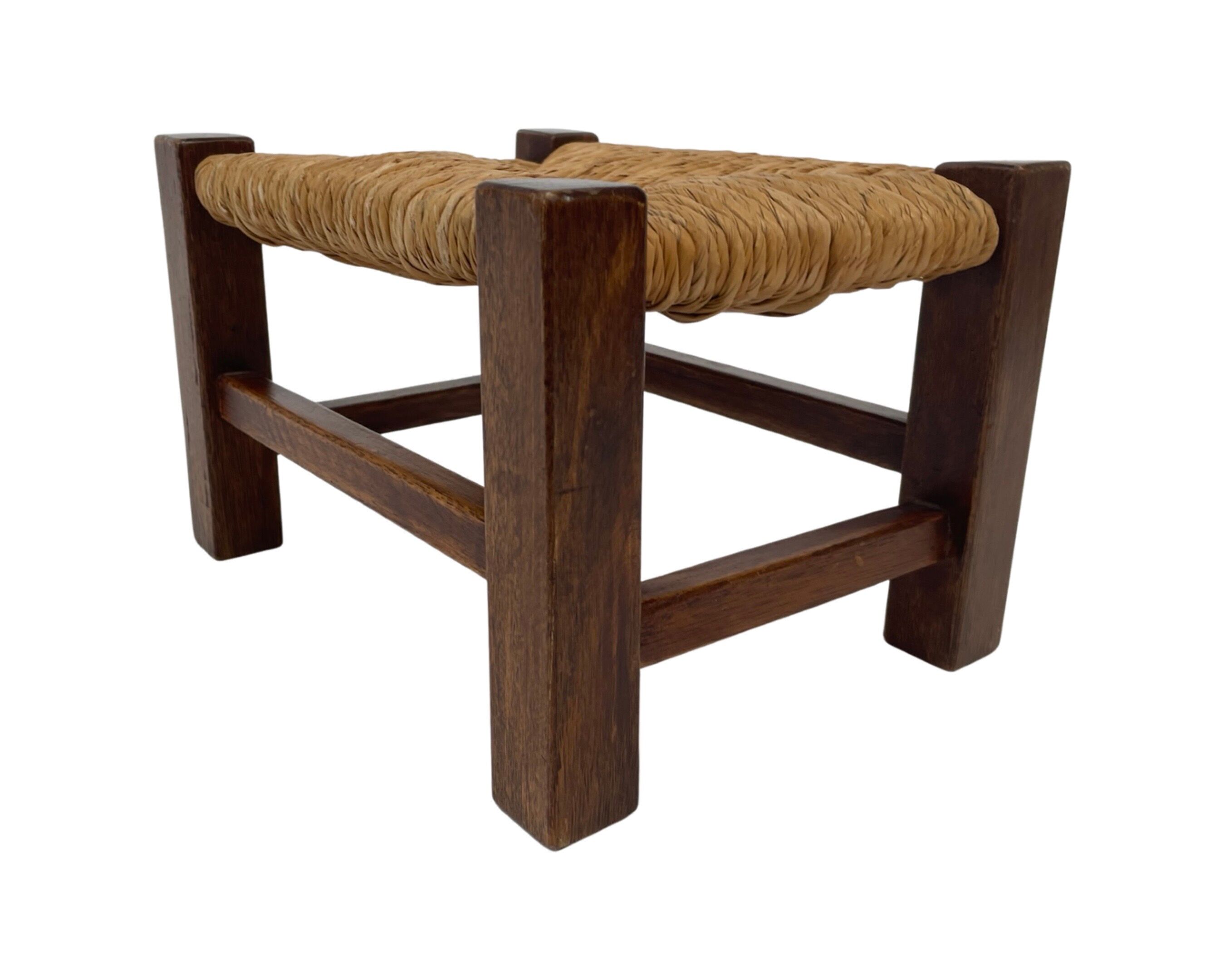 Vintage footstool stool minimalist