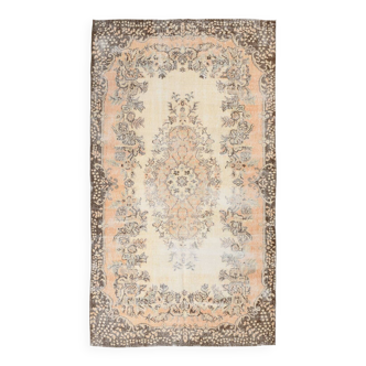 Tapis vintage classique 6 x 10 nuances de marron beige, 174 x 303 cm SK 5112