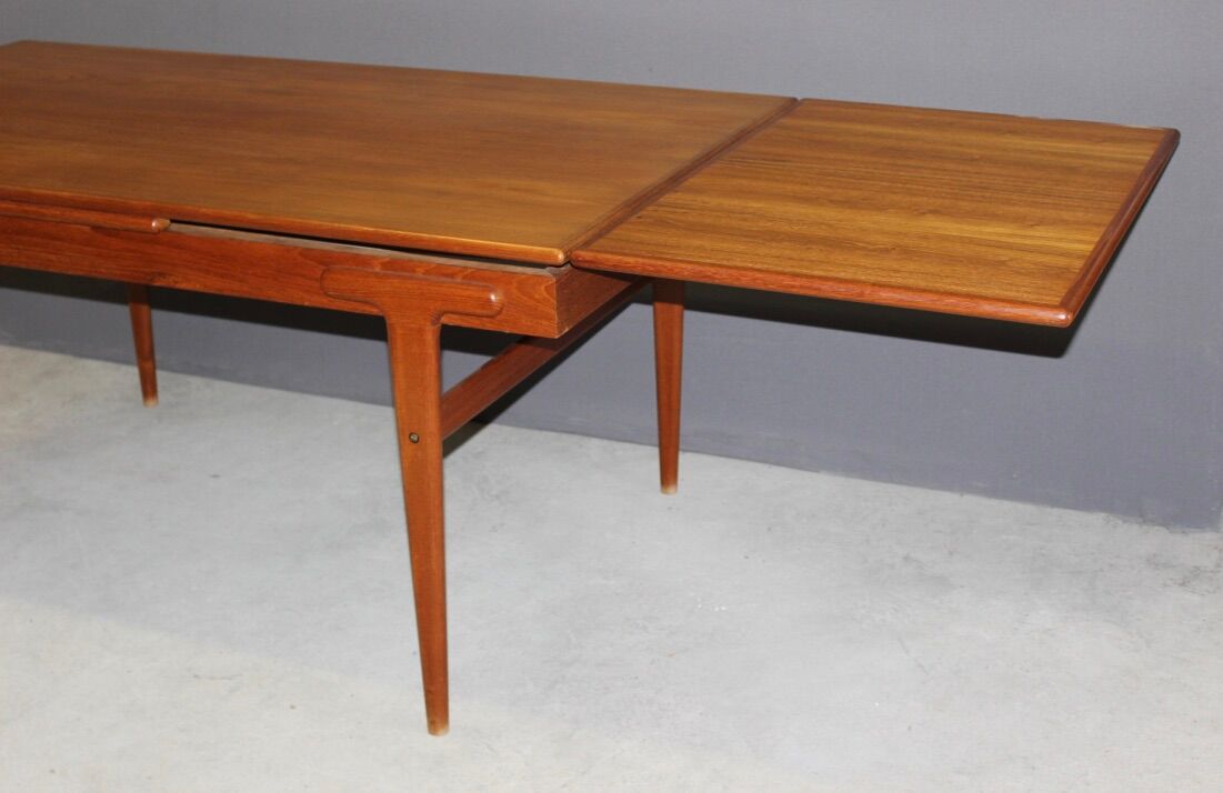 Danish Dining Room Table By Ejvind A. Johansson In Teak Around 1960