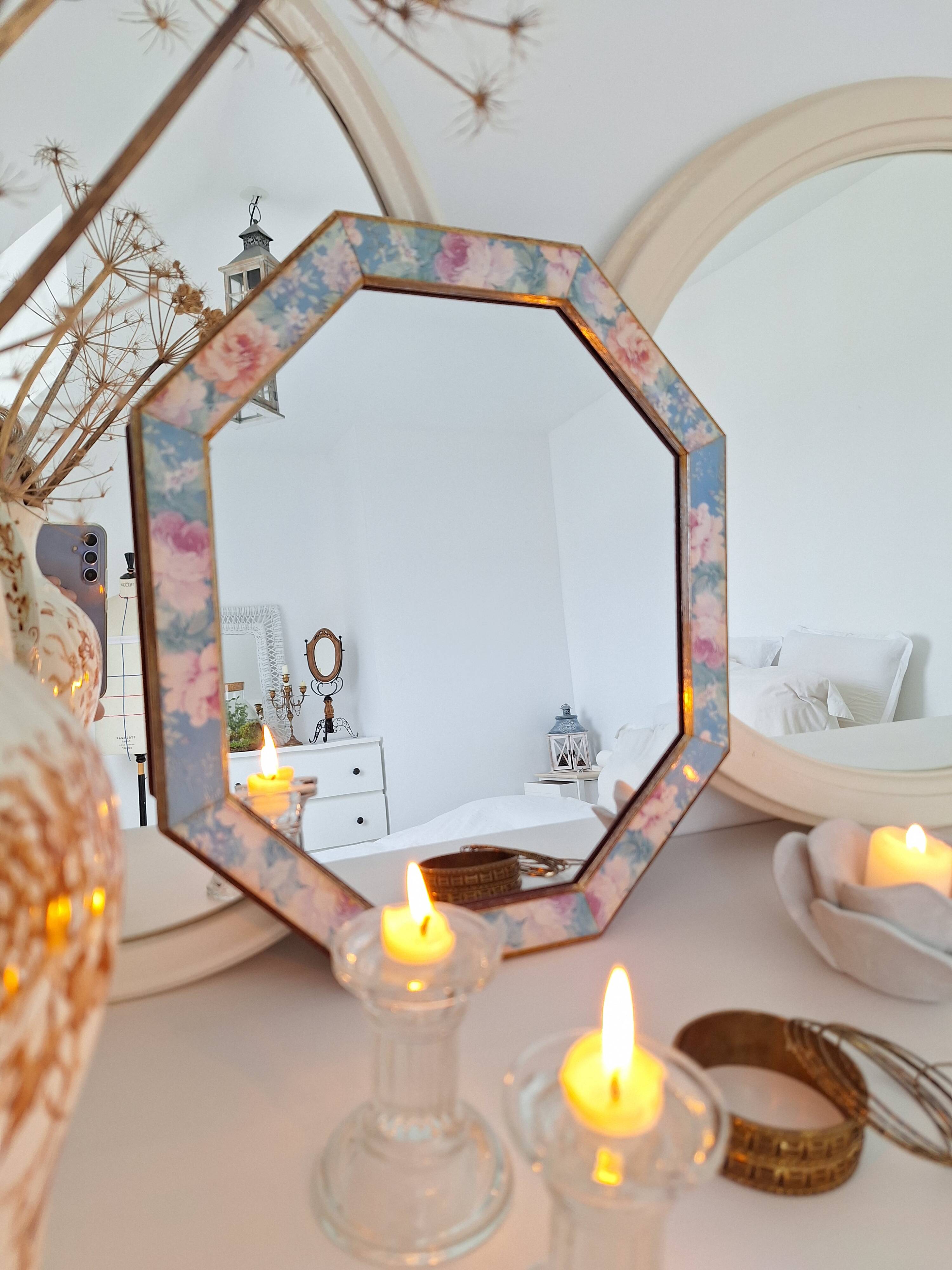 Vintage octagon mirror