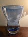 Large krosno vase from poland in blown blue glass, vintage variation.