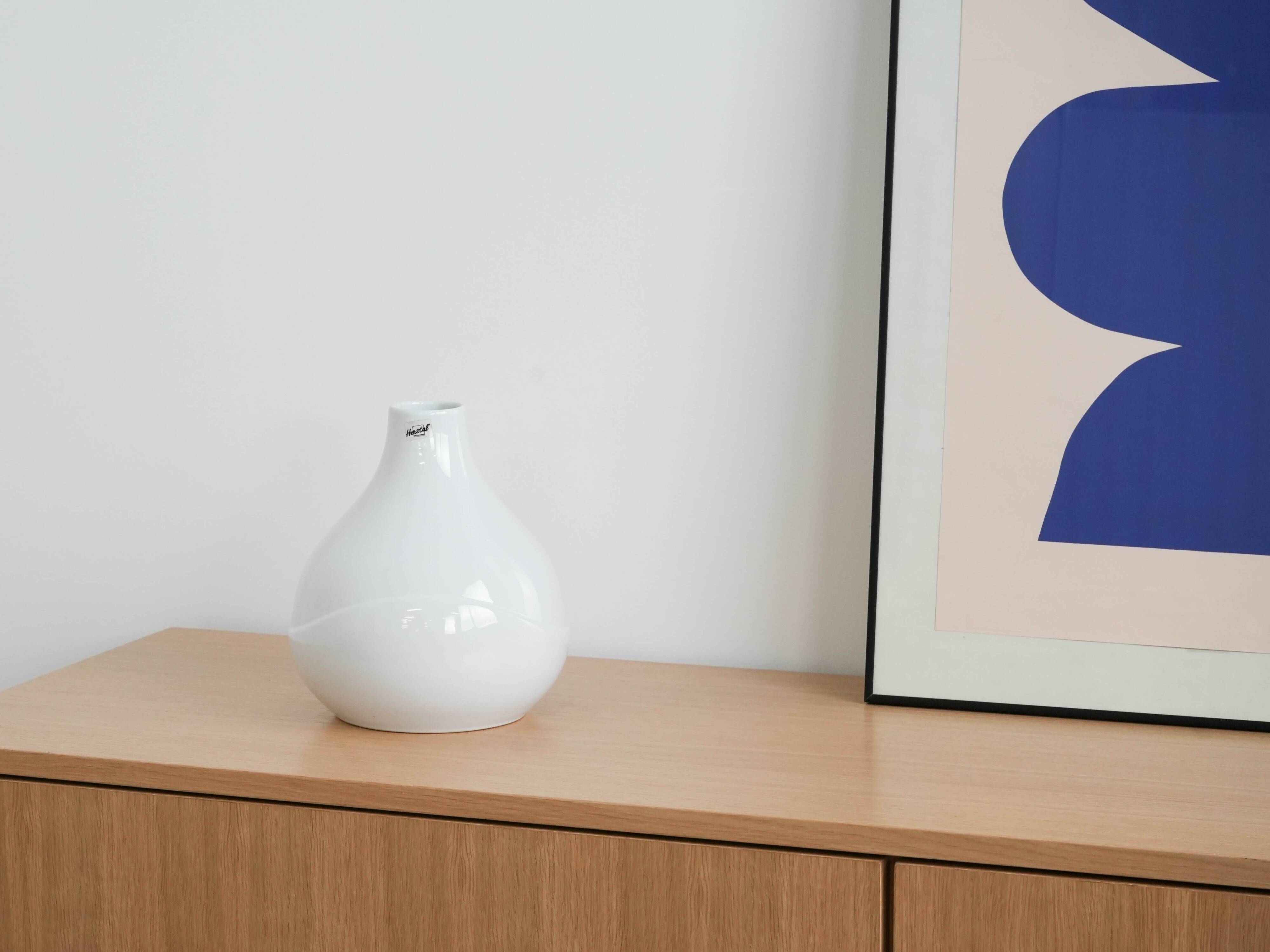 Ceramic vase, Danish design, 1980s, manufactured by Herstal