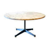Round coffee table with marble top