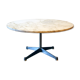 Round coffee table with marble top