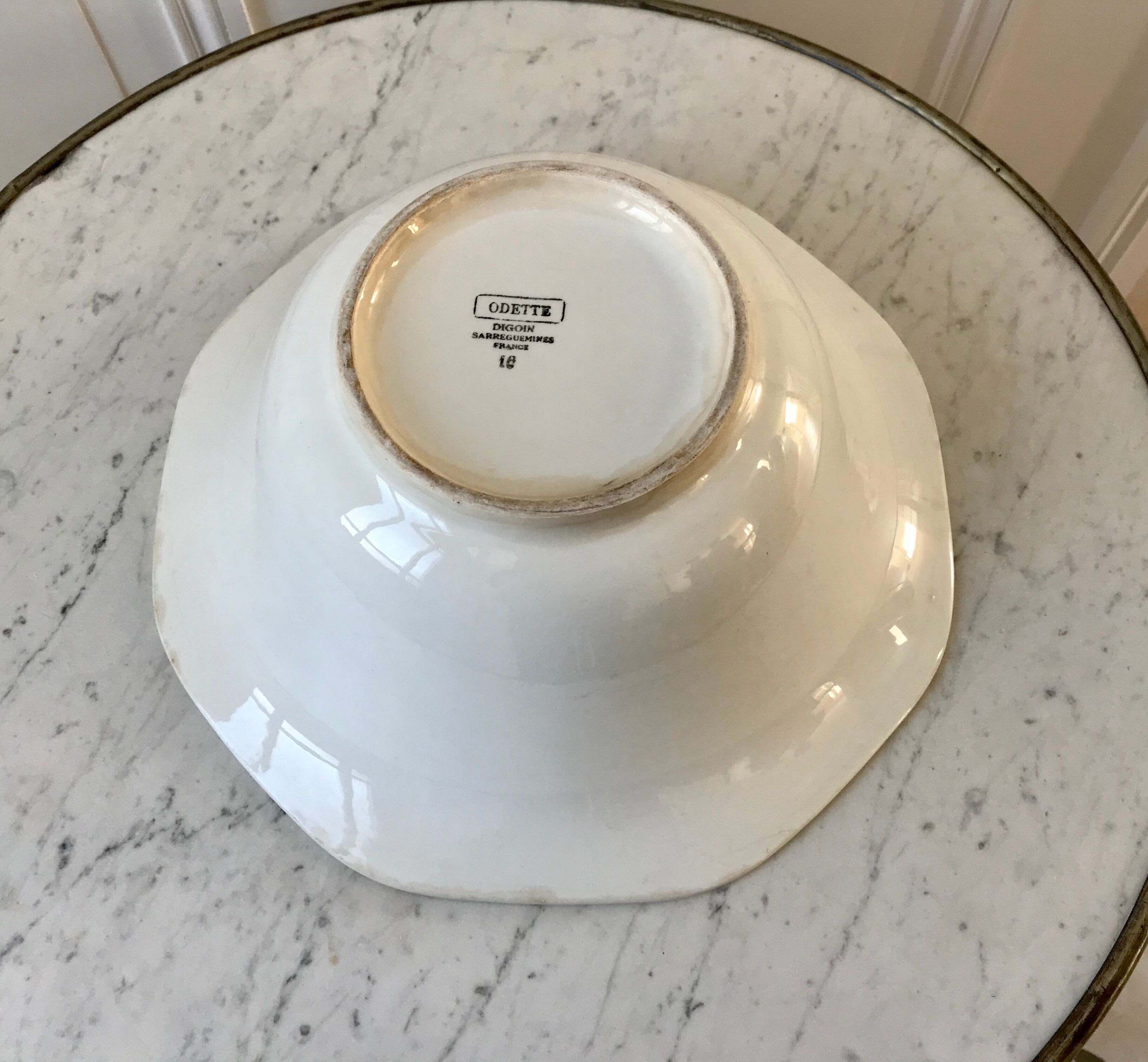 Salad bowl Digoin Sarreguemines model Odette