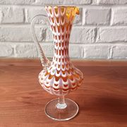 Vintage Murano style amber glass vase