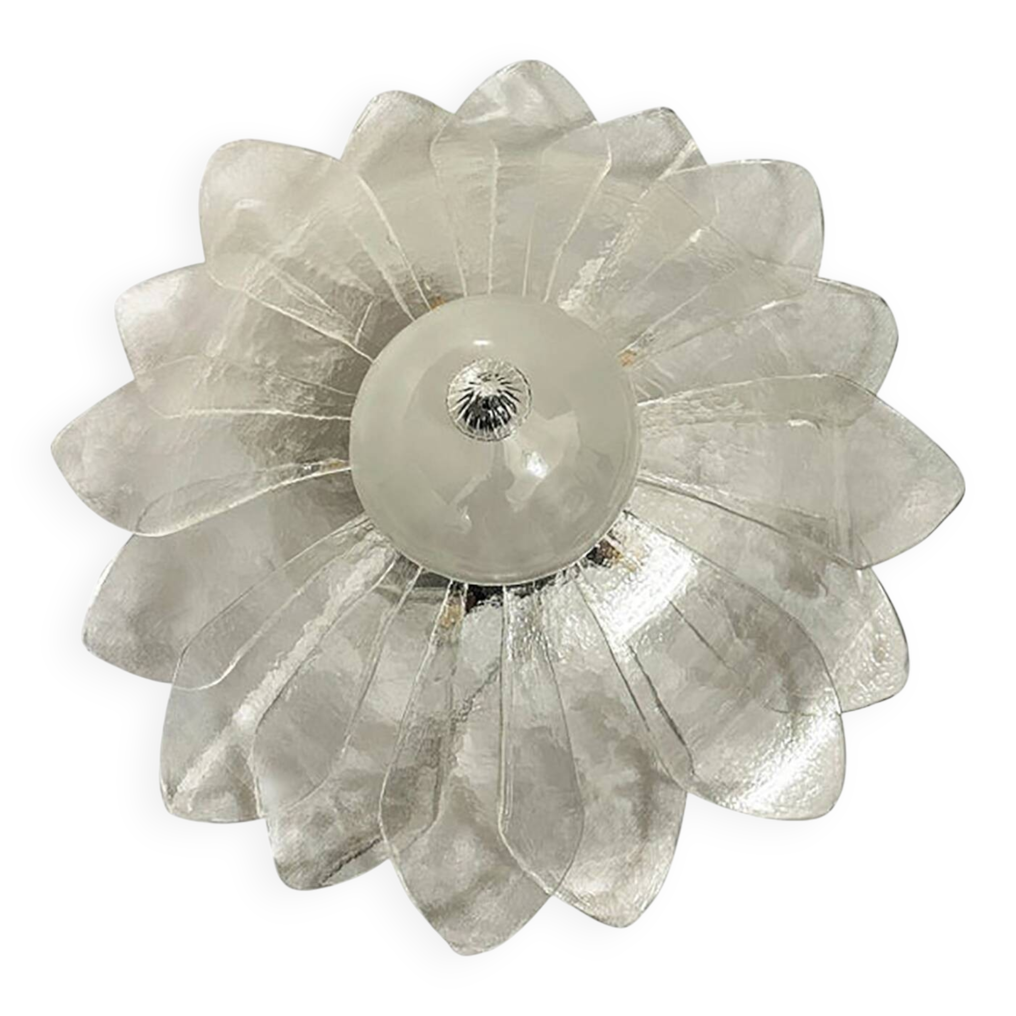 Murano Style Glass Sputnik Chandelier Flush Mount, Mazzega Zuccheri Venini