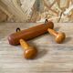 Wooden wall coat rack