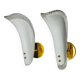 Pair of "leaf" wall lights, Murano glass, Italy, 1970