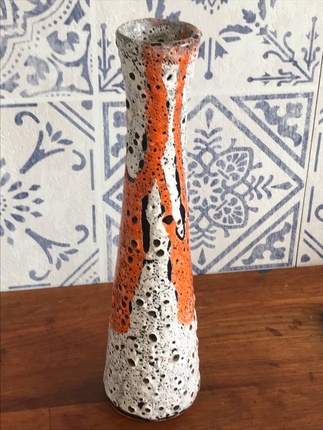 Ceramic soliflore vase from the 60s