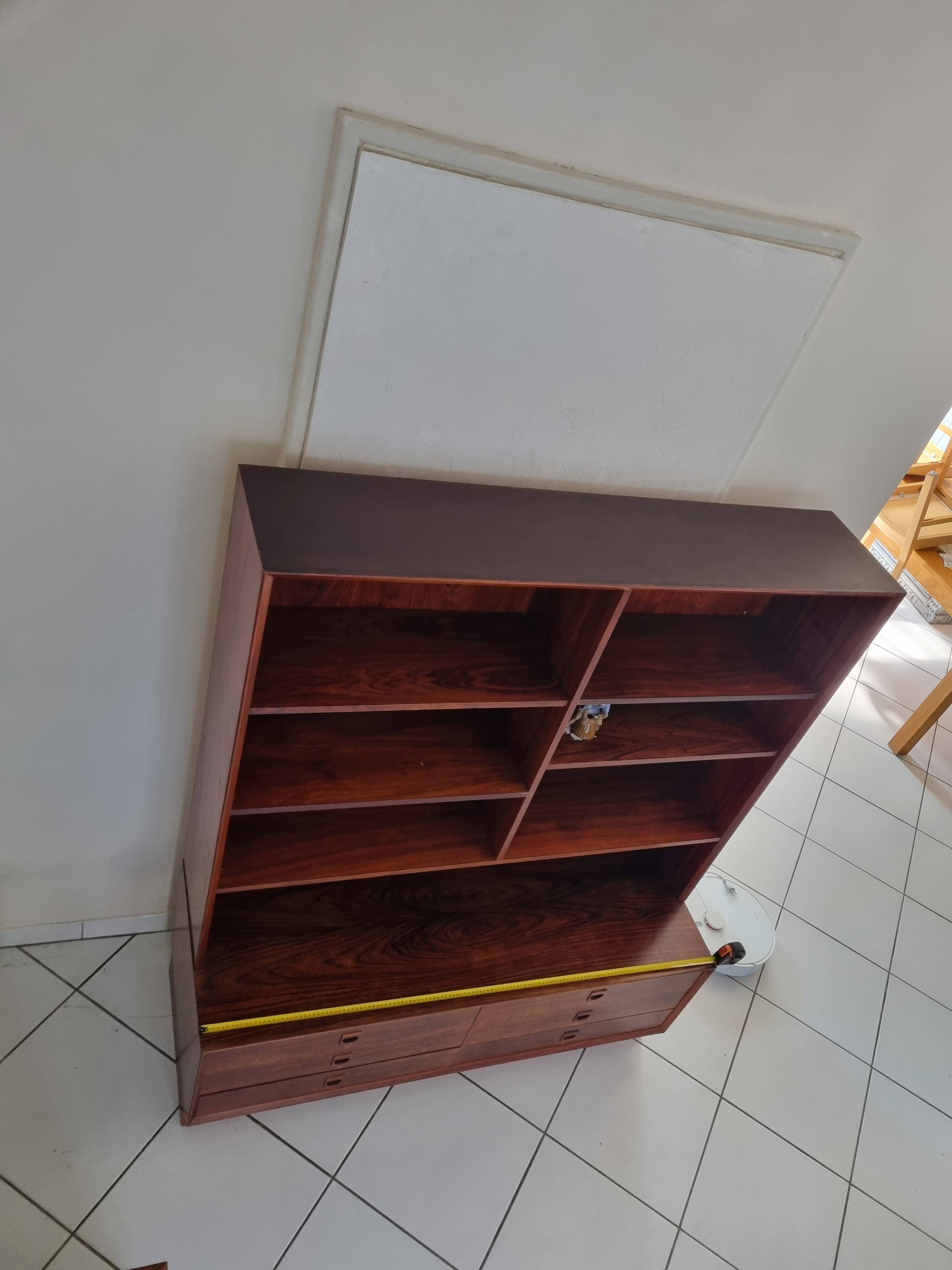 Enfilade plus bibliotheque palissandre de rio