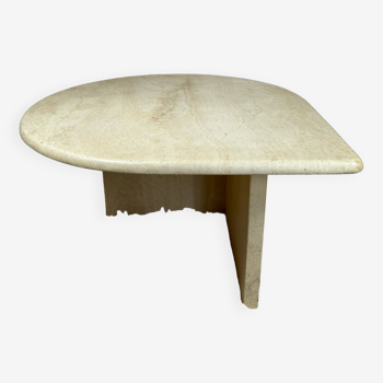 80s design travertine drop coffee table