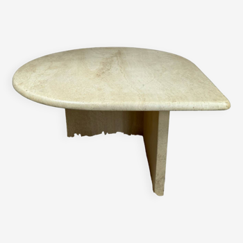 Table basse goutte travertin design années 80