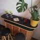 Bar en bambou vintage et ses 2 tabourets