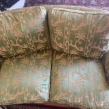 2-seater silk fabric sofa