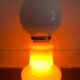 Vintage opaline lamp in orange and white opaline
