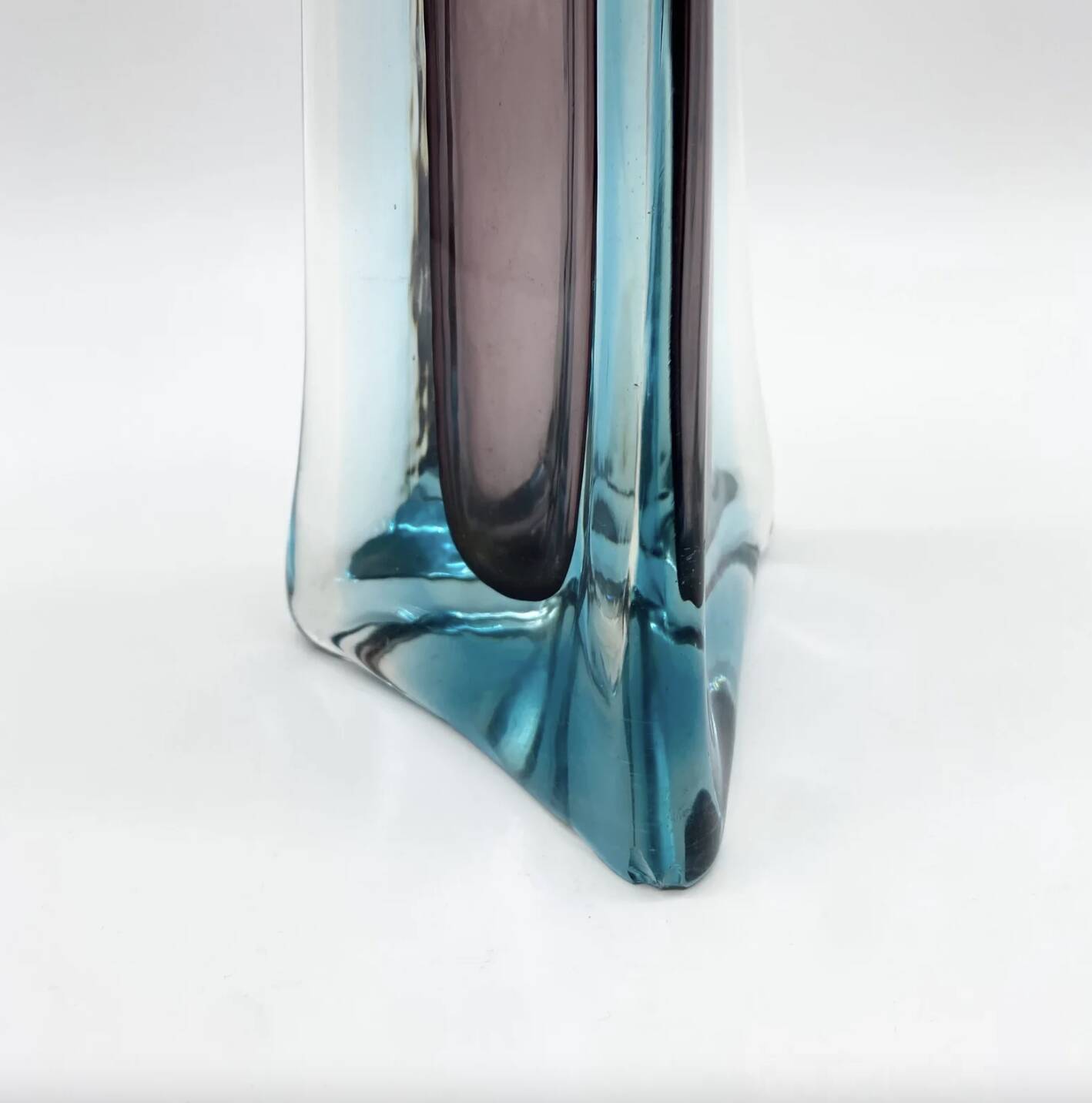 XXL eggplant vase / “Sommerso” — Italy, 1960/70s