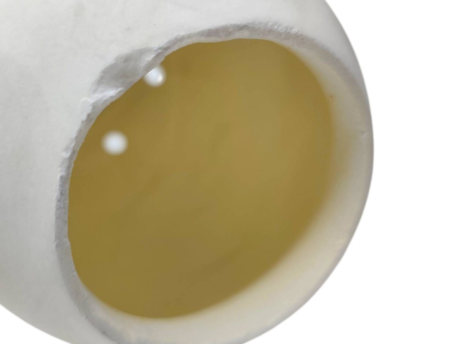 Vintage 1990 Alabaster Egg-Shaped Lamp - Soft Ambient Glow