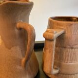 Vintage stoneware jug duo