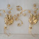 Pair of wall light Italian "Bouquets of flowers"