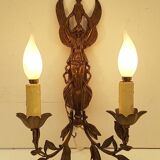 Paire d'appliques en bronze doré style Empire