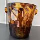Seau à glaçons vintage Empoli pour Dior – verre soufflé écaille de tortue
