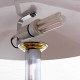 Chrome metal "mushroom" lamp