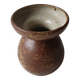 Pyrite stoneware ceramic vase, diabolo shape, signed Monogram Phi