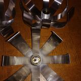 Four 70's flower wall light