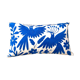 Blue embroidered cushion