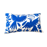 Blue embroidered cushion