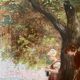 French Farm Scene Oil Painting