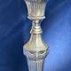 Paire bougeoirs style Louis XVI  en métal argenté