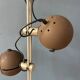 Brown ceiling light - Space Age fixture - vintage eyeball lamp