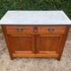 Ancien Buffet parisien en chêne et marbre