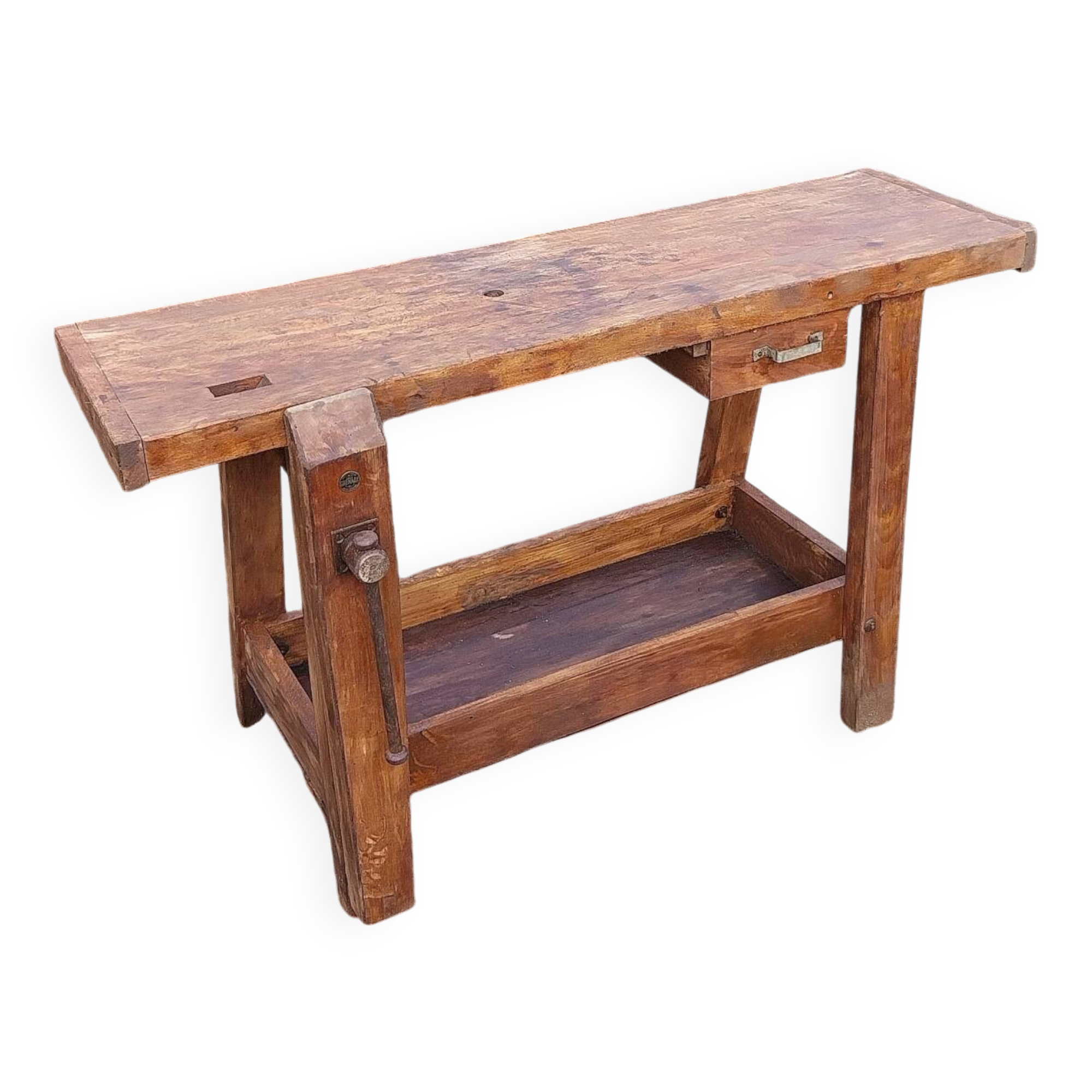Wooden carpenter's workbench