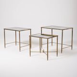 3 brass nesting tables